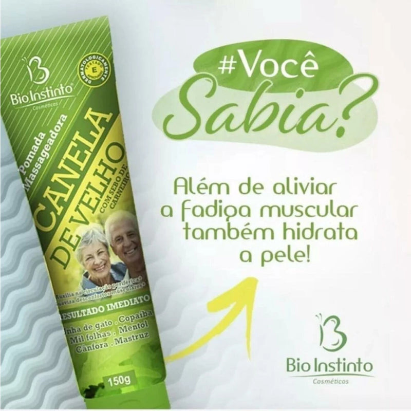 Pomada Canela De Velho Bio Instinto com Sebo De Carneiro 150g