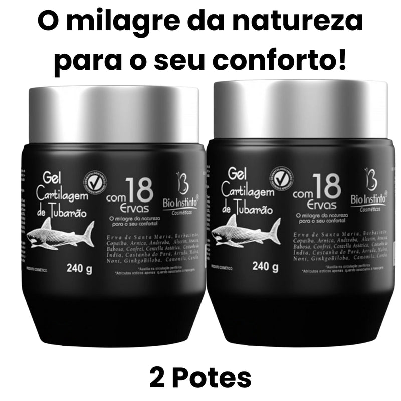 Gel Massageador Cartilagem de Tubarão™ 240g [Comprou Ganhou]