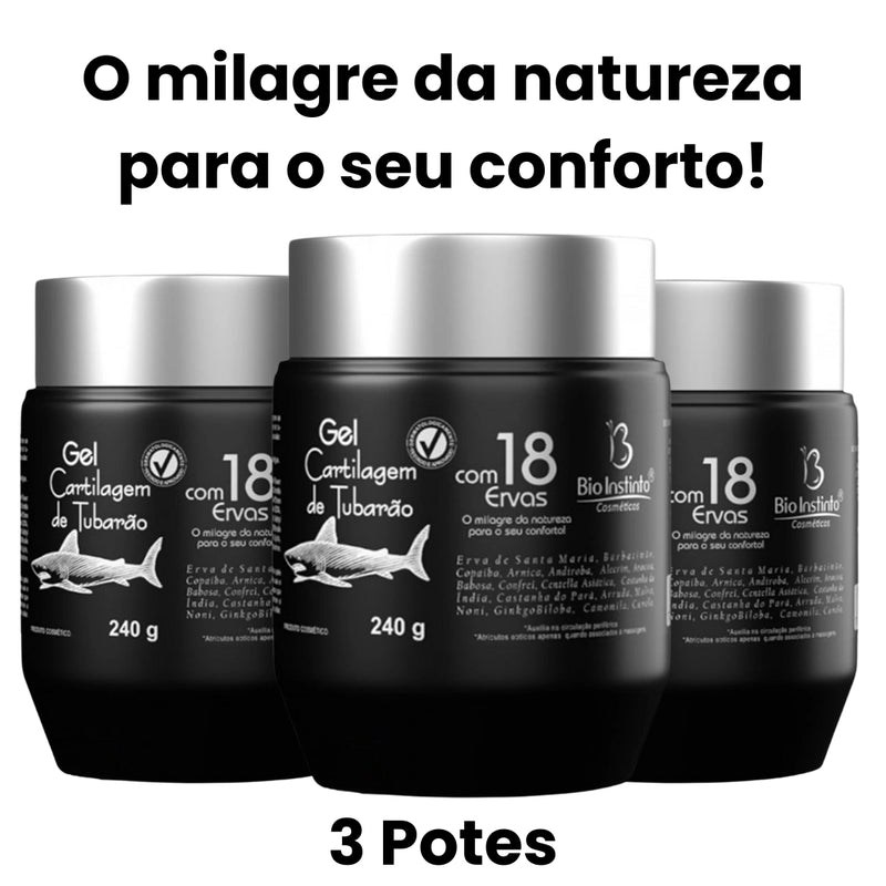 Gel Massageador Cartilagem de Tubarão™ 240g [Comprou Ganhou]