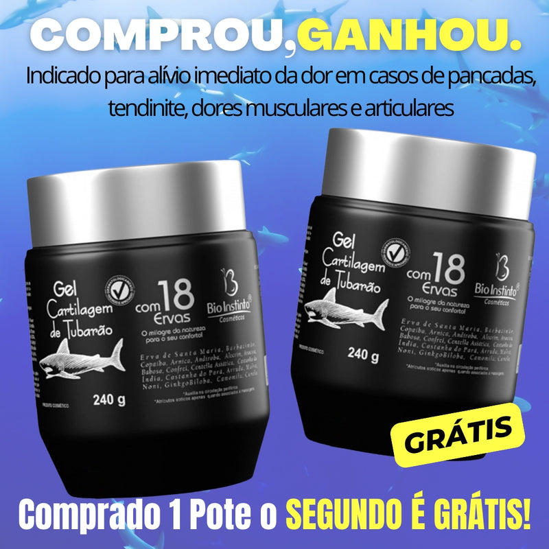 Gel Massageador Cartilagem de Tubarão™ 240g [Comprou Ganhou]