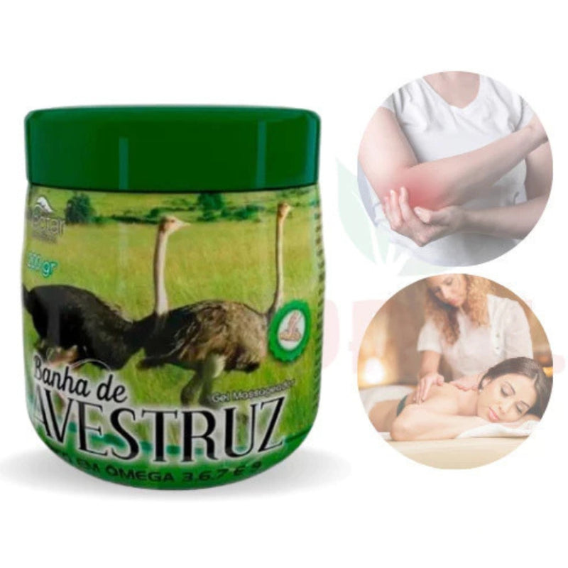 Banha De Avestruz Gel Massageador Néctar Manteiga 200g