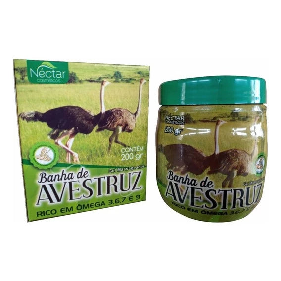 Banha De Avestruz Gel Massageador Néctar Manteiga 200g