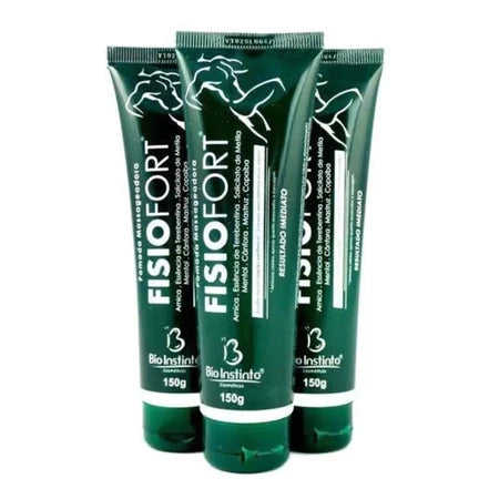 Kit 3 Pomadas FisioFort Massageadora Bio Instinto 150g [LEVE 3 PAGUE 2]