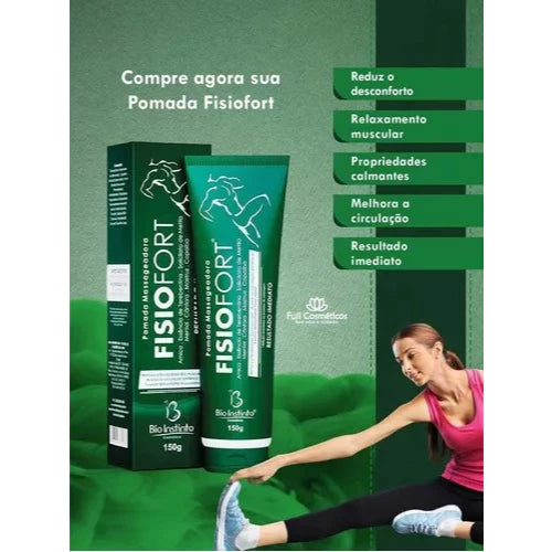 Kit 3 Pomadas FisioFort Massageadora Bio Instinto 150g [LEVE 3 PAGUE 2]