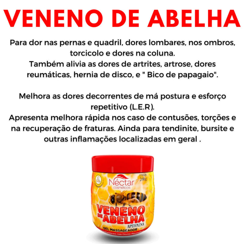 Gel Massageador Veneno de Abelha™ 200g